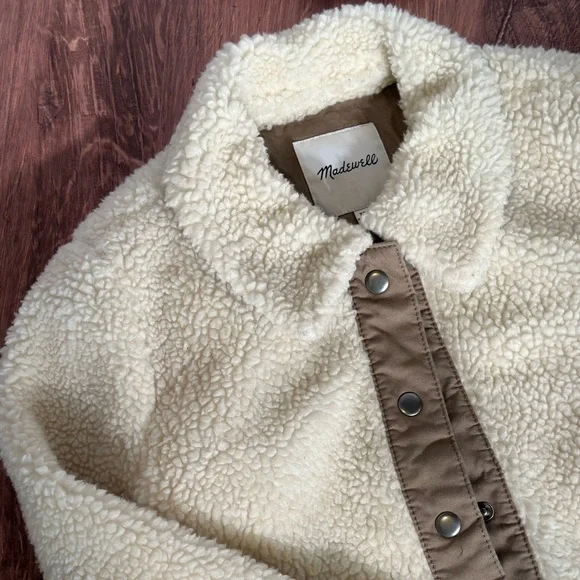 Madewell | Portland Sherpa Jacket sz XS - Girlhood core, hygge - Picture 2 of 9